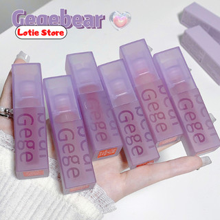 Son Gege Bear Velvet tím pastel nhung lì mềm mịn môi lên màu cực chuẩn Cao Cấp