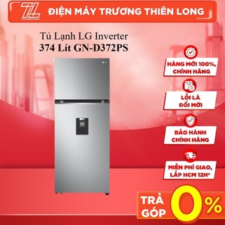 Gn-d372ps - miễn phí lắp đặt - tủ lạnh lg inverter 374 lít gn-d372ps - bảo hành chính hãng