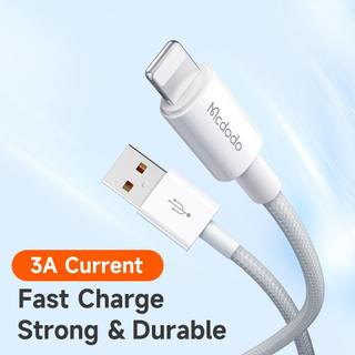 Cáp Sạc Mcdodo 3A USB to Ln | Sạc Nhanh An Toàn, Bện Dù Bền Bỉ, Chính Hãng