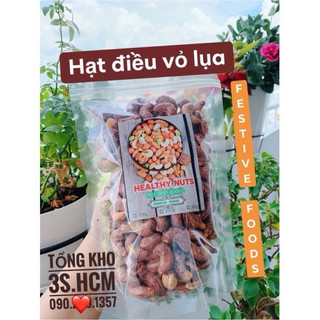 500gr hạt điều vỏ lụa rang muối nguyên hạt