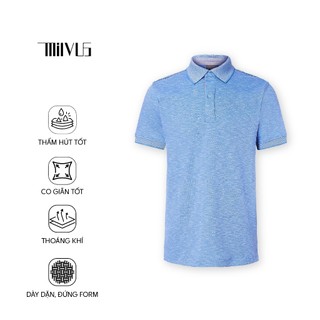 Áo thun polo nam milvus mvp395m vải cotton cao cấp, thanh lịch, sợi gân, cổ dệt
