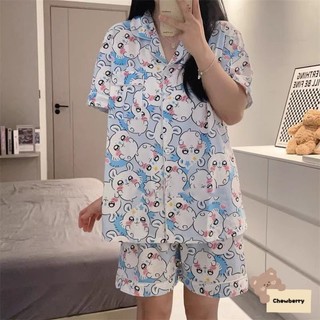 Bộ Ngủ, Set Đồ Mặc Nhà gồm áo pijama kèm quần short siêu xinh cho nữ
