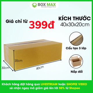 BM - 40x30x20 cm Thùng hộp carton trơn đóng gói hàng