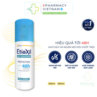 Xịt Khử Mùi ETIAXIL Déodorant Anti-Transpirant 48h Anti-Traces Blanches & Jaunes Hằng Ngày