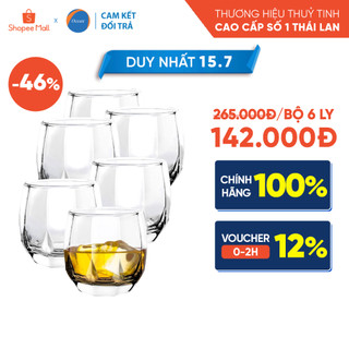 Bộ ly thủy tinh ocean jubilee rock, 6 ly 340ml chất lượng cao - chính hãng