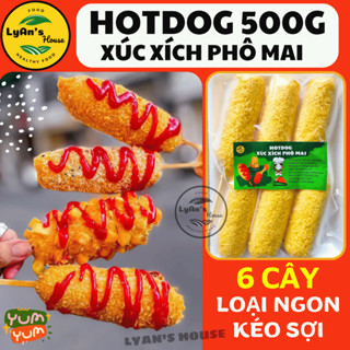 (Hỏa tốc HCM) HOTDOG LOẠI NGON Xúc Xích Phô mai 500g LyAn's House. Món ăn vặt xúc xích đức phô mai kéo sợi An Phát Phát