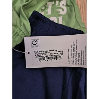 Pack 2 quần cotton mặc nhà bé trai Canifa