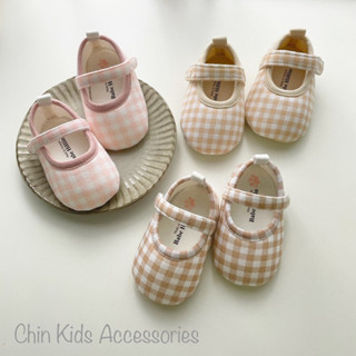 Giày tập đi mềm mại chống trượt cho bé trai bé gái - Kẻ caro HiHiin