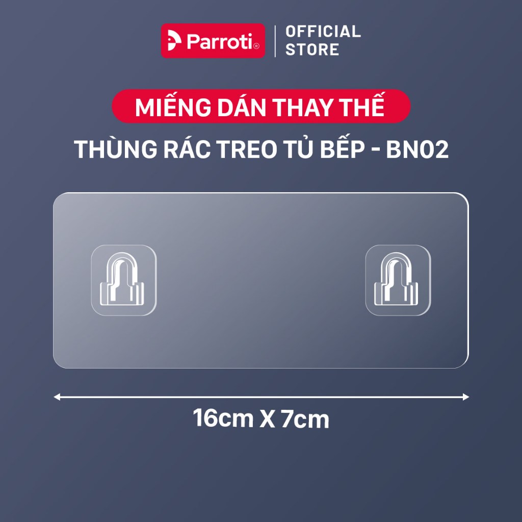 Miếng Dán Thay Thế Thùng Rác Treo Tủ Bếp, Treo Tường Parroti Bin - BN02