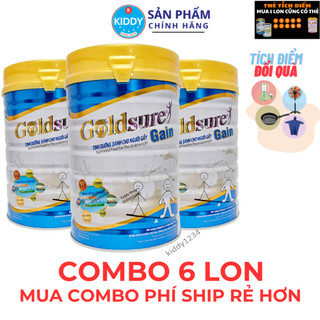 Combo 6 lon Sữa tăng cân GOLDSURE GAIN NC 900g cho người gầy, thích hợp mọi lứa tuổi