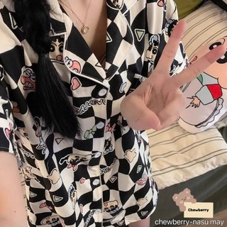 Bộ Đồ Ngủ, Set Pijama Mặc Nhà Nữ Trái Tim Xinh Xắn Mùa Hè