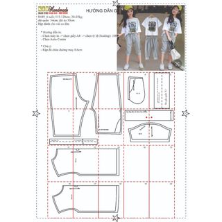 Rập giấy a0 mã r449 - rập bộ thun