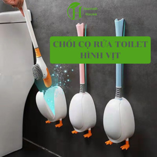 Chổi cọ nhà vệ sinh silicon mẫu mới, cọ bồn cầu chà toilet hình con vịt cute, gắn tường và để đứng