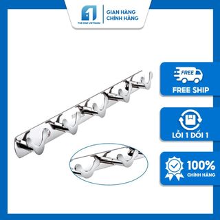 Móc Treo Đồ Nhà Tắm Hình Thuyền Móng Vuông 5 móc Inox 304 THEONE FAUCET 1 Không Gỉ Sét