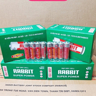 (HÀNG CHÍNH HÃNG) Hộp 40 viên pin AA pin con thỏ -bh 3 tháng lỗi đổi mới