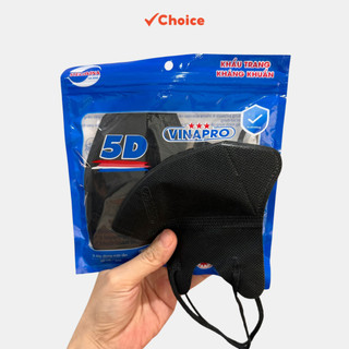 Khẩu trang 5d mask vinapro sc69-53 màu đen 20 cái