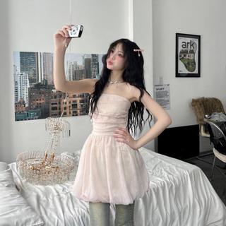 Areum đầm ống phồng may hai lớp clara