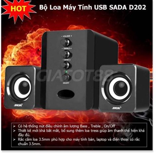 Loa Máy Tính SADA D202 Bộ 3 Loa Vi Tính USB Nghe Nhạc Siêu Hay Âm Thanh Super Bass