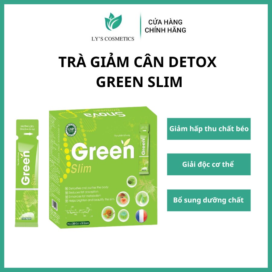 Trà Giảm Cân Detox Green Slim Chiết Xuất Thảo Dược An Toàn Hộp 20 gói GREEN8061