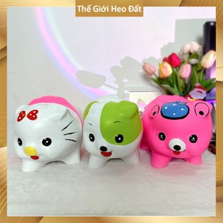 Heo đất tiết kiệm size to lớn vừa nhỏ 2025, ống con lợn cute dễ thương hình cộp hỗ, gấu trúc, doremon, kitty, cún