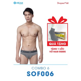 Sof006 - combo 6 quần lót nam sovitex - tặng 1 lốc vớ nam relax