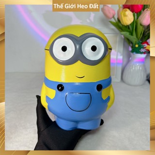 Lợn đất tiết kiệm cute dễ thương hình minion, con ống heo đẹp giá rẻ cao khoảng 20-22cm,_
