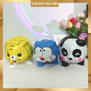Con Heo đất, lợn đất tiết kiệm size nhỏ vừa, to đẹp dễ thương hình doremon, gấu trúc, kitty