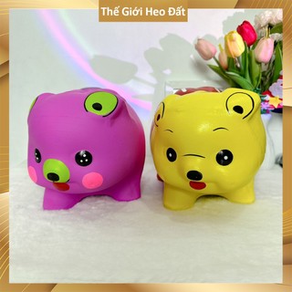 Lợn đất tiết kiệm đẹp giá rẻ, ống con heo tiết kiệm dễ thương cute size nhỏ vừa,_