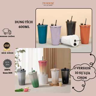  CỐC GIỮ NHIỆT TYESO COFFEE CHÍNH HÃNG CAO CẤP INOX 304 - CỐC GIỮ NHIỆT CÓ ỐNG HÚT - DUNG TÍCH 600ML KÈM QUÀ TẶNG 