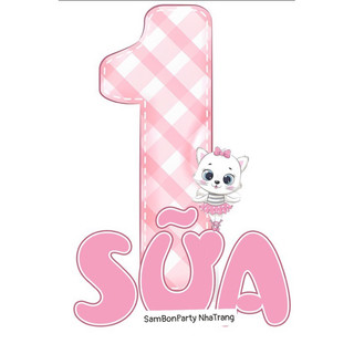Chibi kèm số tuổi trang trí sinh nhật bé thiết kế miễn phí