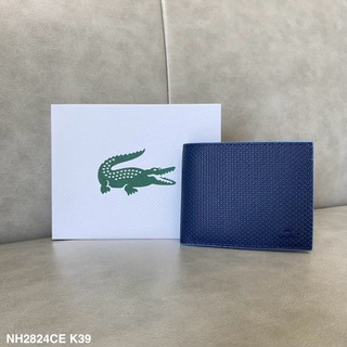 Ví Lacoste da chantaco màu xanh navy viền xanh ngọc NH2824 166 Chính Hãng