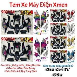 Tem xe điện Xmen mẫu Tiger siêu đẹp Tem Candy - Tem Phản Quang - Tem 3 lớp cao cấp chống phai màu