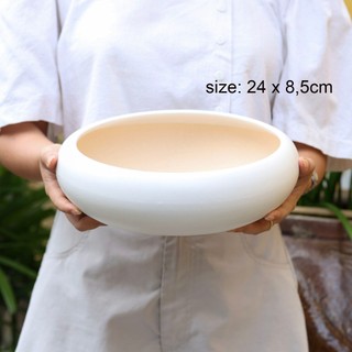 Chậu ang sứ tròn 24x8,5cm - trồng cây cảnh - tiểu cảnh