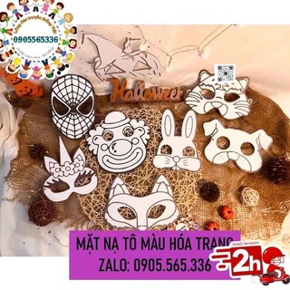 Mặt nạ tự tô màu hóa trang cho bé hóa thành các nhân vật ngộ nghĩnh- mặt nạ tự tô màu giáng sinh trung thu