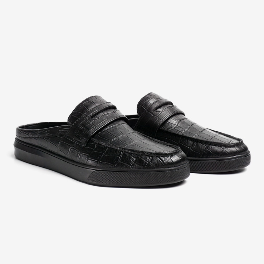 Giày Sục Nam WT Leather After 5pm - Crocs Da Bò Thật