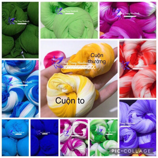 (mua từ 5 cuộn giá 11k/cuộn) 1 CUỘN VOAN TO, VOAN THÁI (dày, dài, dai hơn loại bình thường, 2 sợi 1 cuộn) làm hoa voa