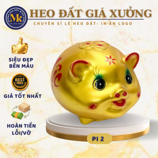 Lợn/heo đất ống tiết kiệm tiền dáng tròn truyền thống heo pi số 2 quà tặng đáng yêu heo đất giá xưởng mk