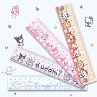 Thước kẻ hello kitty Kuromi Cinamaroll melody Dễ Thương chất liệu acrylic