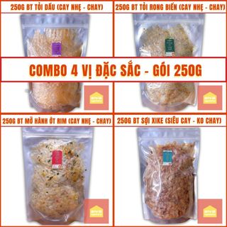  COMBO TỨ VỊ HOT - BÁNH TRÁNG TRỘN TÂY NINH 4 GÓI 250G TỔNG 1KG 