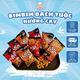 Bim bim bạch tuộc nướng cay, snack bạch tuộc nướng cay siêu ngon gói to 40g