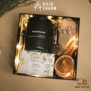 Set quà nến thơm thiên nhiên mix 8 món tặng kèm thư giãn tinh thần, decor nhà cửa KS04 - KILIG CHARM
