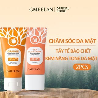  Combo GMEELAN Gel Tẩy Tế Bào Chết Cam Enzymes 50g + Kem Gluta Trắng Da Lười Biển 30g 