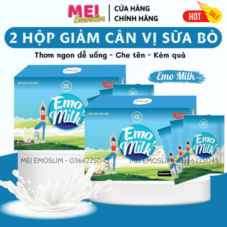 Combo 2 hộp sữa bò giảm cân emo milk/ ho tro giam can an toan hieu qua