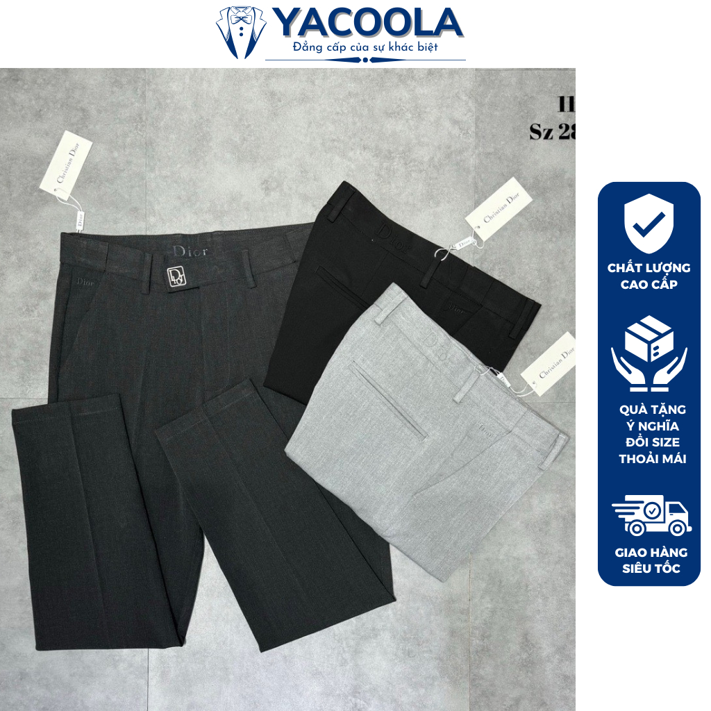Quần âu nam hàn quốc cao cấp ống đứng phom dáng slim fit dày dặn trẻ trung Yacoola YH4-118 Quần tây 
