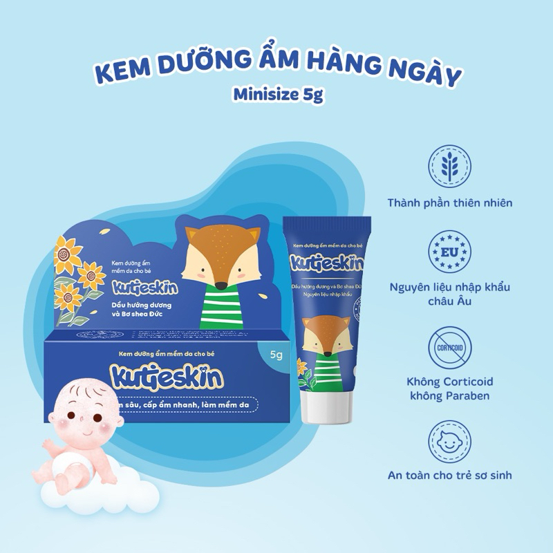 Minisize 5g kem dưỡng ẩm cho bé Kutieskin