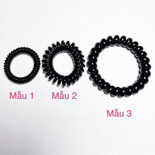Set 5/10 cột tóc lò xo / buộc tóc lò xo màu đen tiện dụng