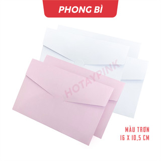 Combo 5 hoặc 10 hoặc 20 cái Phong bì màu trắng trơn hoặc màu hồng phấn
