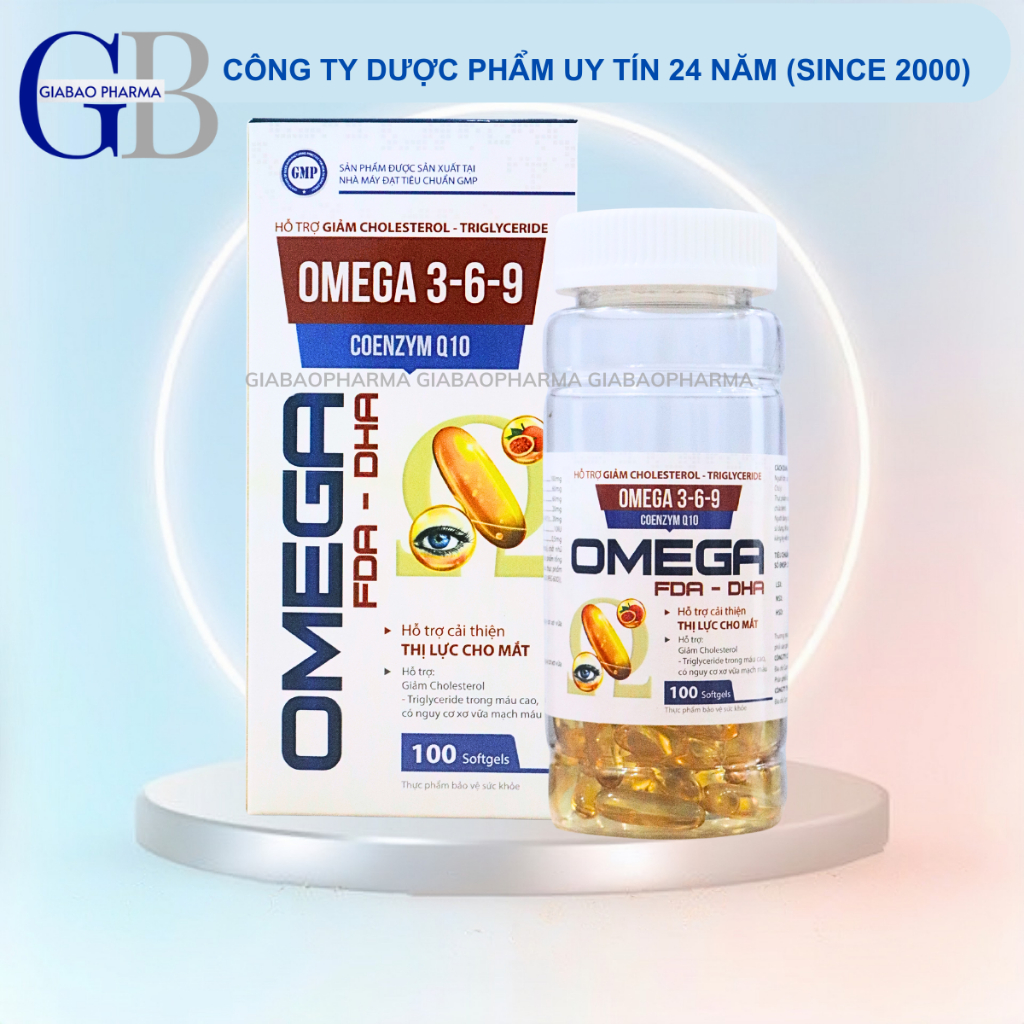 Viên uống Omega 3.6.9 Bổ sung omega 3, DHA giúp đẹp da, bổ não, bổ mắt, giảm mỡ máu (H/100v)