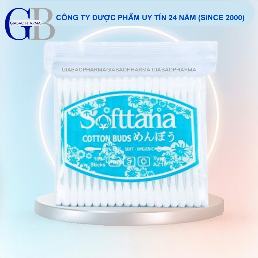 Bông ngoáy tai SOFTTANA - Tăm bông cho bé, người lớn Chính hãng