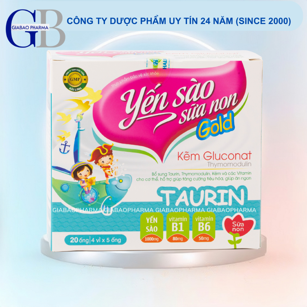 Yến sào sữa non hỗ trợ tăng sức đề kháng, giúp trẻ ăn ngon, hỗ trợ tiêu hoá tốt, bồi bổ sức khoẻ (Hộp /20 ống)